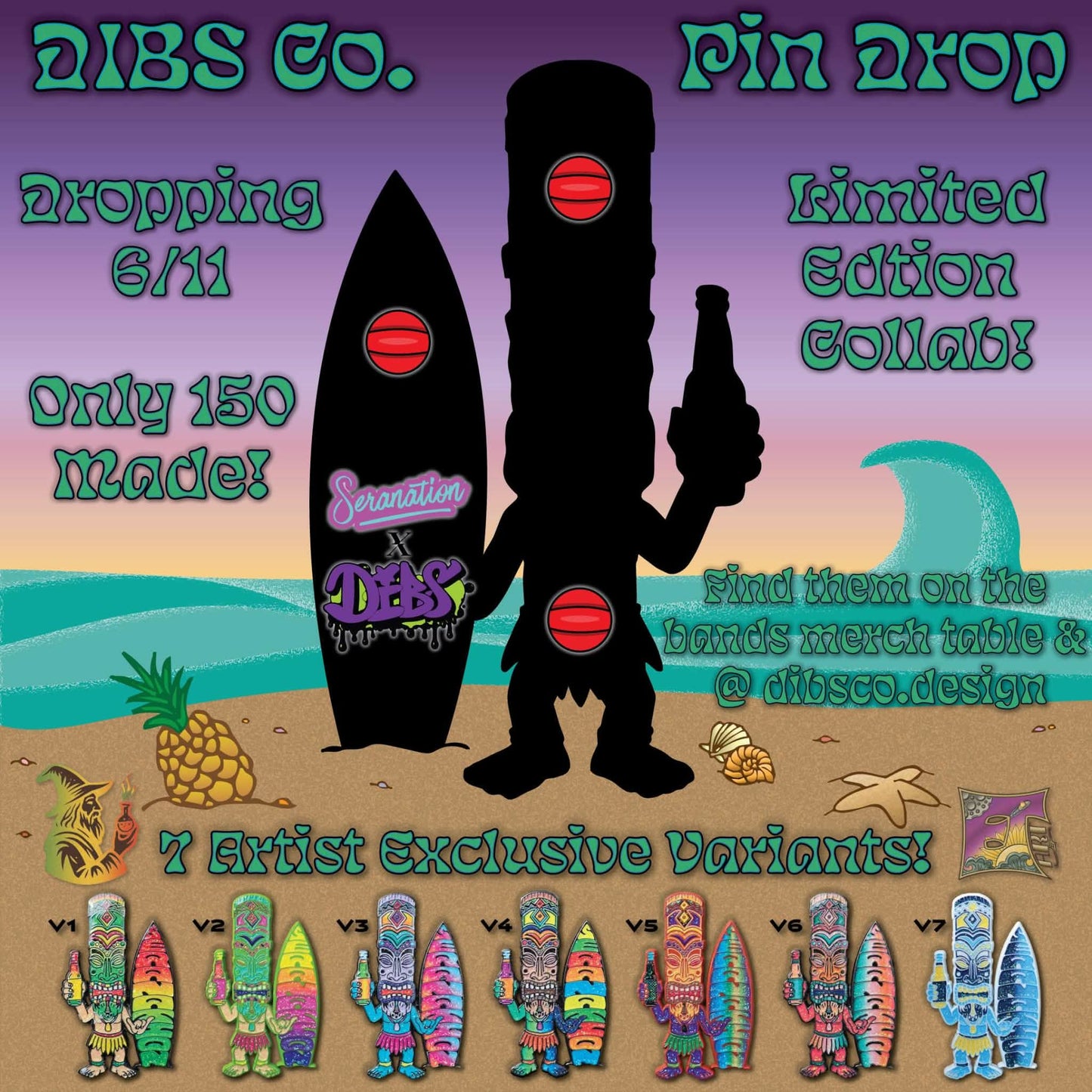 Seranation tiki man pin